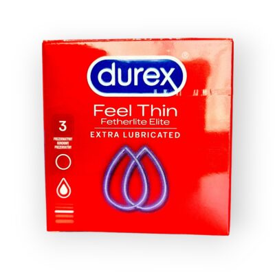 Durex Feel Thin Fetherlite Elite Extra Lubricated 3 pcs condoms pack