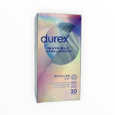 Durex Invisible Extra Lubricated 10 pcs condoms pack