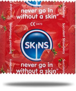 Skins Strawberry condoms 100 pcs.